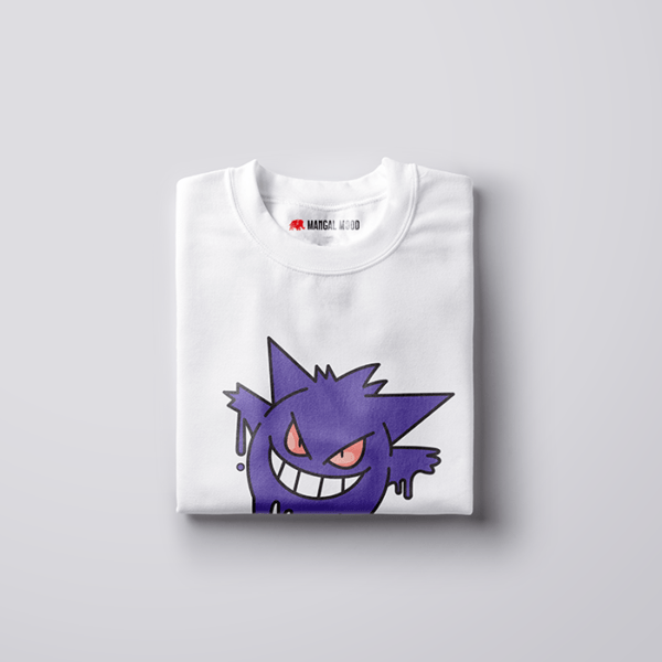 Gengar Pokemon, Gengar Pokemon tshirt, oversized tshirt, white, pokemon