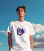 Gengar Pokemon, Gengar Pokemon tshirt, oversized tshirt, white, pokemon